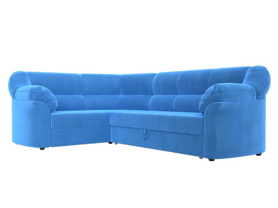 Диваны угловые в гостиную, Диван угловой Карнелла левый угол, велюр