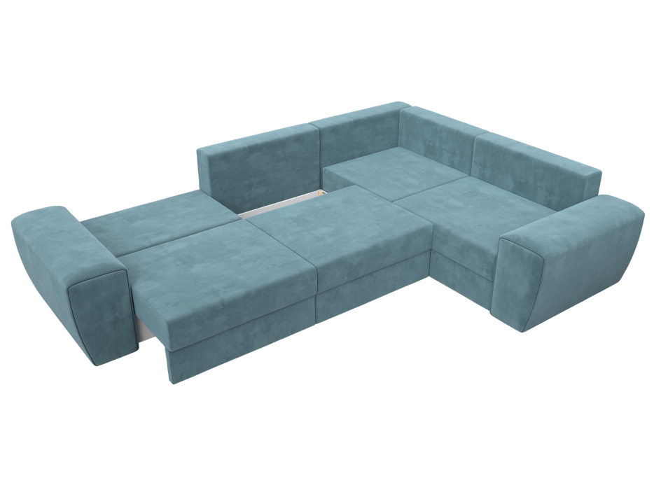 Диваны угловые в гостиную, Диван угловой Лига-008 Long правый, велюр