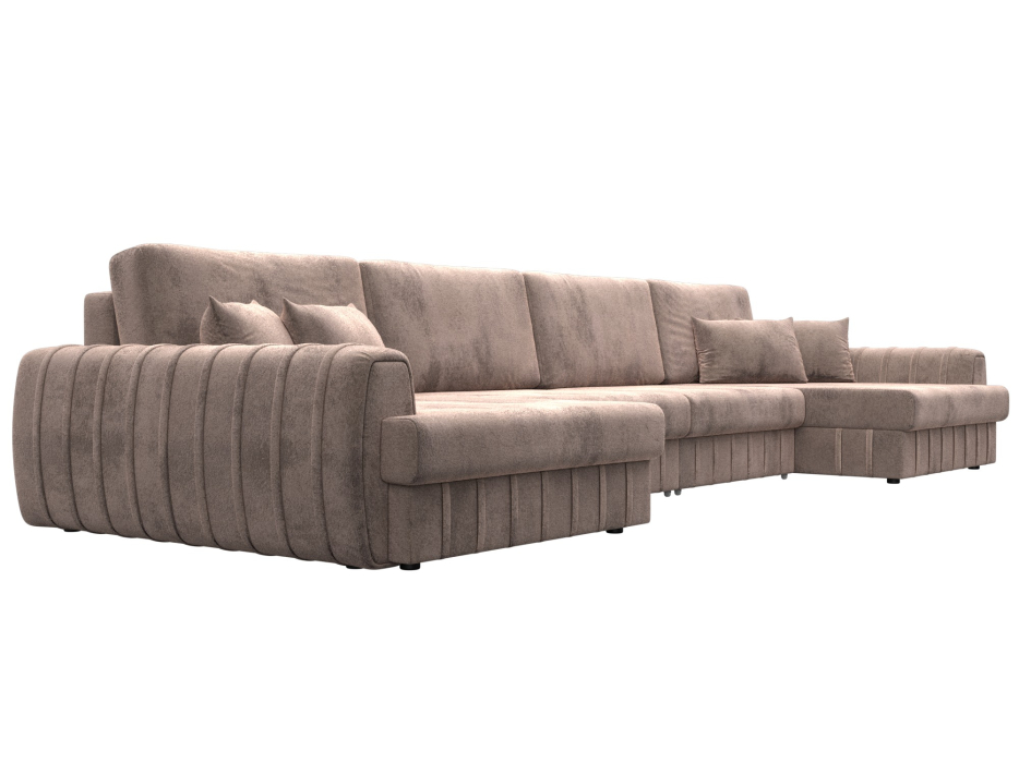 Диваны угловые в гостиную, Диван П-образный Лига-057 НПБ Лонг, велюр TOWER