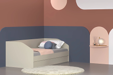 Кровати 90х190, Модульная система Карина Кровать КР-118 Серый Кашемир