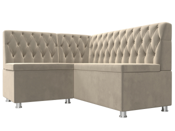 Кухонный угловой диван Мирта левый угол, микровельвет