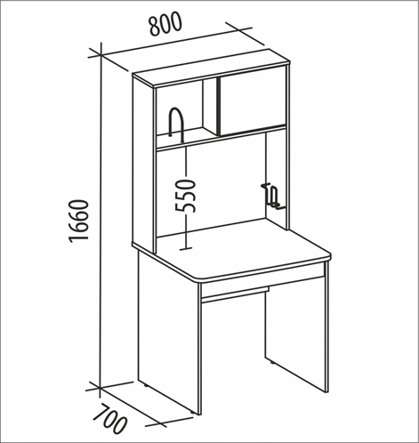 Компьютерные столы, Стол компьютерный Орион-5.10