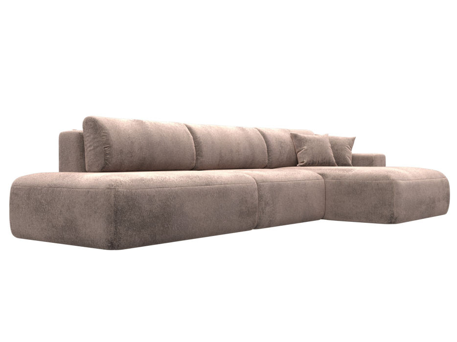 Диваны угловые в гостиную, Диван угловой Лига-036 НПБ Модерн Лонг правый угол, велюр TOWER