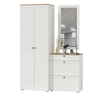 Прихожие, Шкаф двудверный для прихожей и обувница с зеркалом Остин