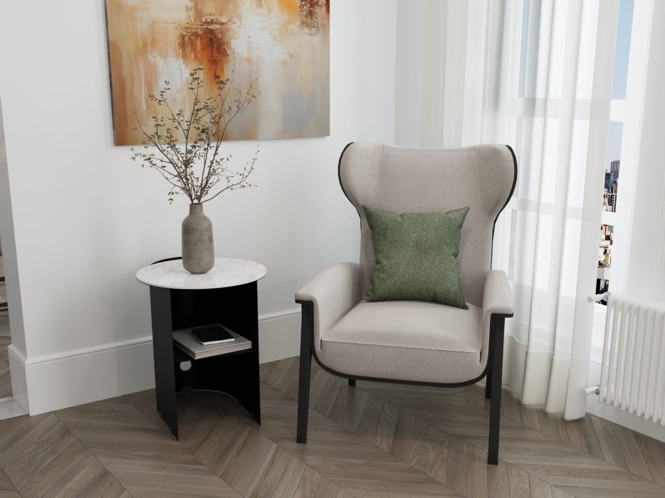 Журнальные столики, Придиванный стол Sline Тоби керамогранит