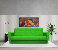 Диваны с ящиком для белья, Диван-кровать Лира, астра, 120