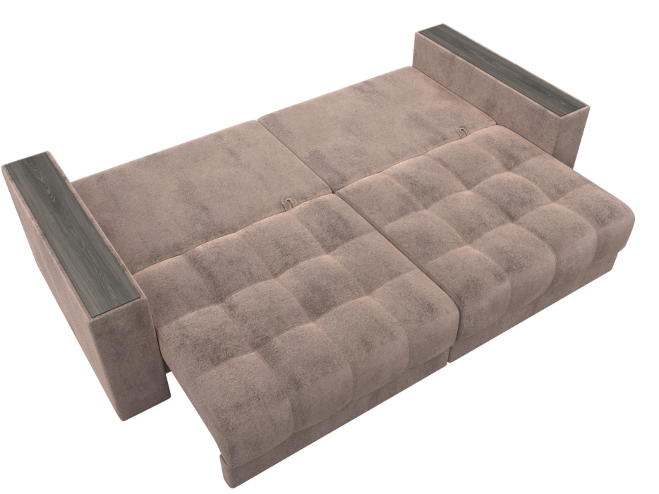 Диваны еврокнижки, Диван прямой с декором Лига-049 НПБ, велюр TOWER