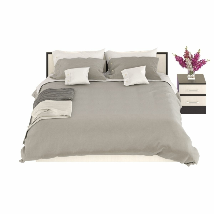 Спальные гарнитуры, Кровать с ящиками Сакура 1800 с прикроватной тумбой