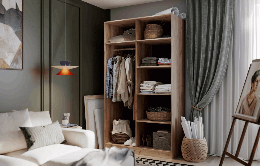 Шкафы двухстворчатые, Шкаф платяной 60