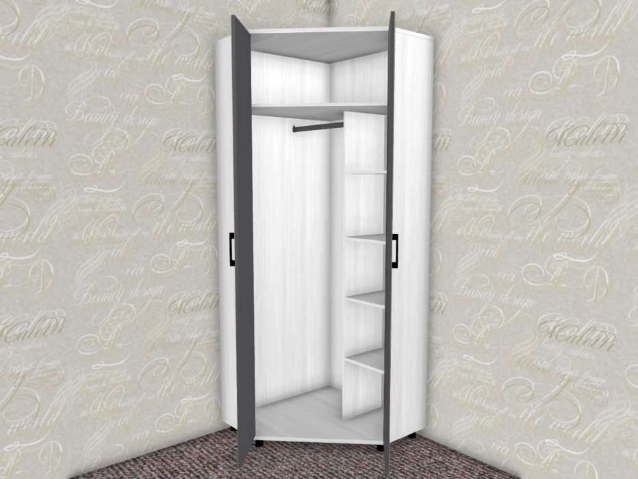 Угловые шкафы, Модульная система Грейс Шкаф ШК-5016  Снежный Ясень