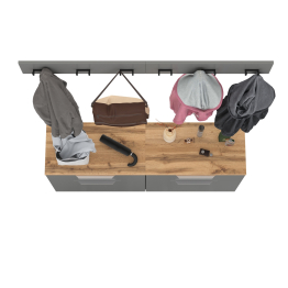 Две обувницы с вешалкой для одежды Октава.