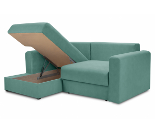 Диван угловой еврокнижка со спальным местом Мэдисон, микровелюр