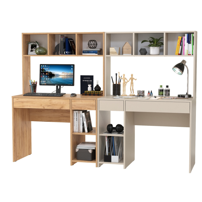 Прямые компьютерные столы, Компьютерный стол для двоих детей Комфорт 12.77F