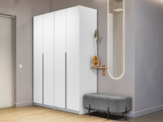 Шкафы распашные, Шкаф складной Е1 Локер ("Гармошка") 162х52.5х220 см,с двумя комплектами полок и двумя модулями