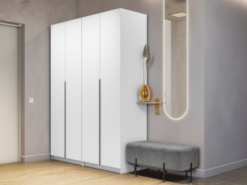 Шкаф складной Е1 Локер ("Гармошка") 162х52.5х220 см,с двумя комплектами полок и двумя модулями