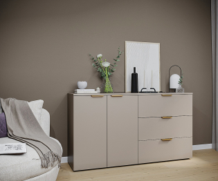 Комод Голд Бостон 2 дверки+3 ящика