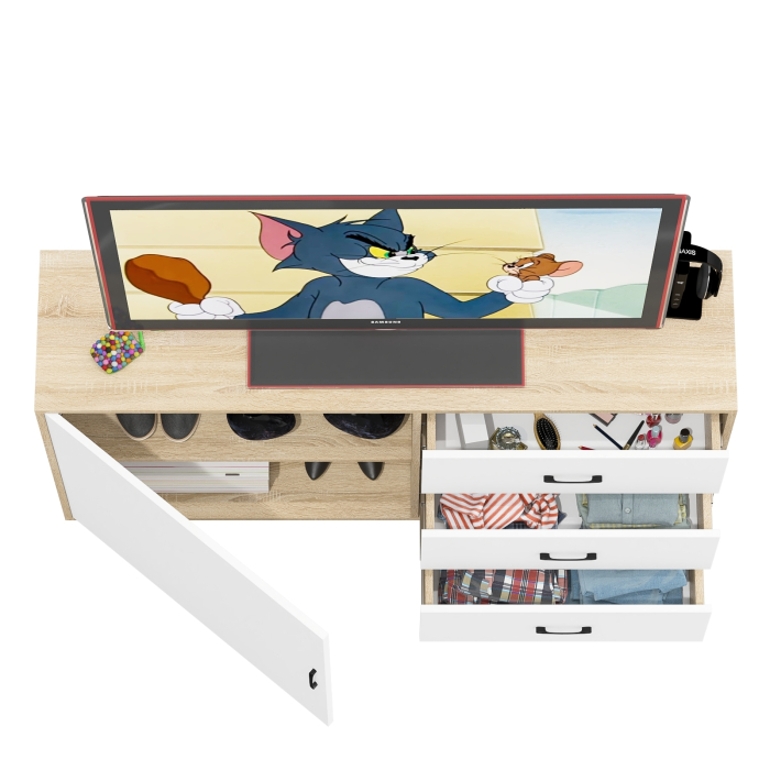 Комоды, Комод с дверкой и ящиками РВК 122-1504