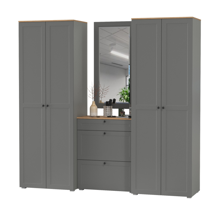 Прихожие, Обувница с зеркалом и два шкафа для прихожей Остин