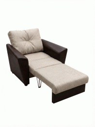 Кресло Амстердам раскладное, рогожка/экокожа