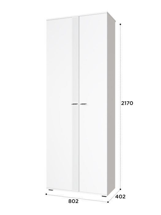 Шкафы двухстворчатые, Шкаф для одежды Эмилия ЭЛ-13К глухой