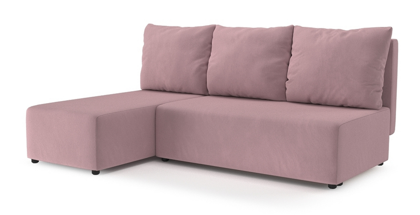 Диваны угловые в гостиную, Угловой диван Каир Lux, велюр, левый