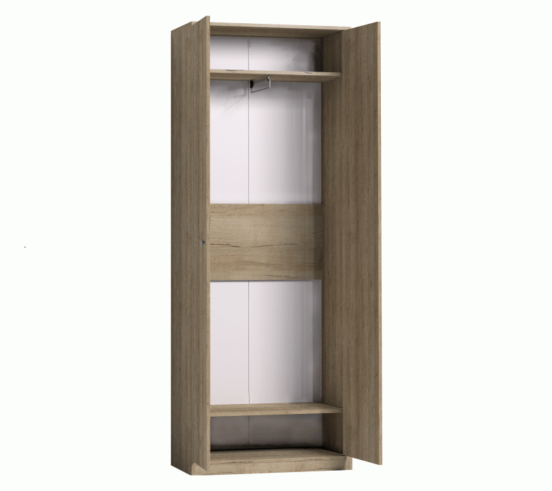 Шкафы двухстворчатые, Шкаф для одежды (В-2088мм*Ш-782мм*Г-373мм)