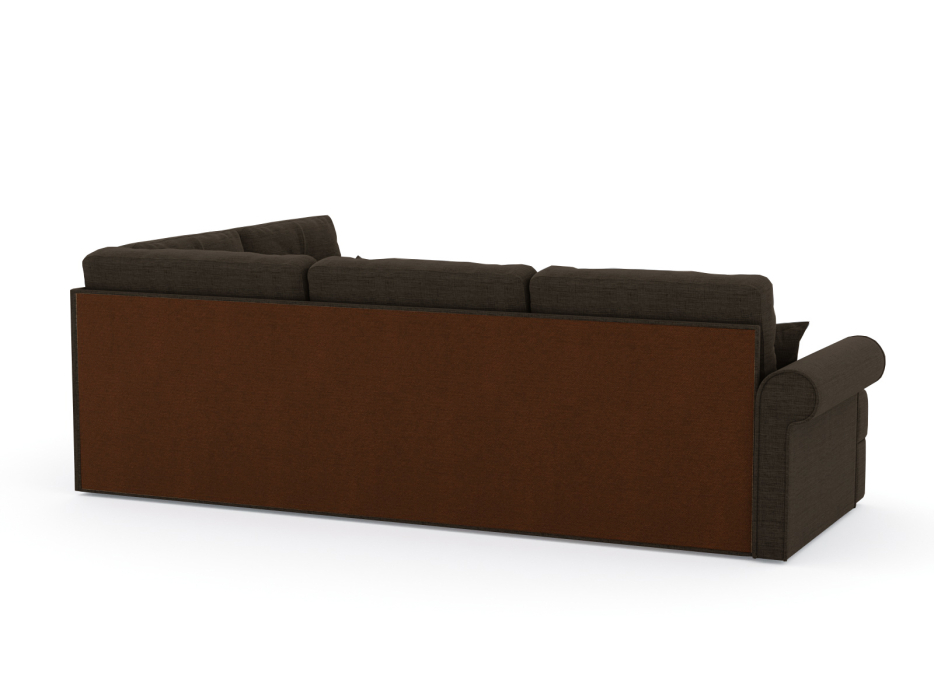 Диваны угловые в гостиную, Диван-кровать угловой Мирта дельфин, рогожка Люкс