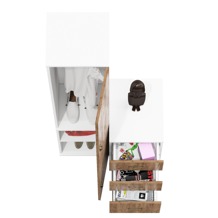 Домашние кабинеты, Тумба три ящика и пенал 21Б Лидер-8