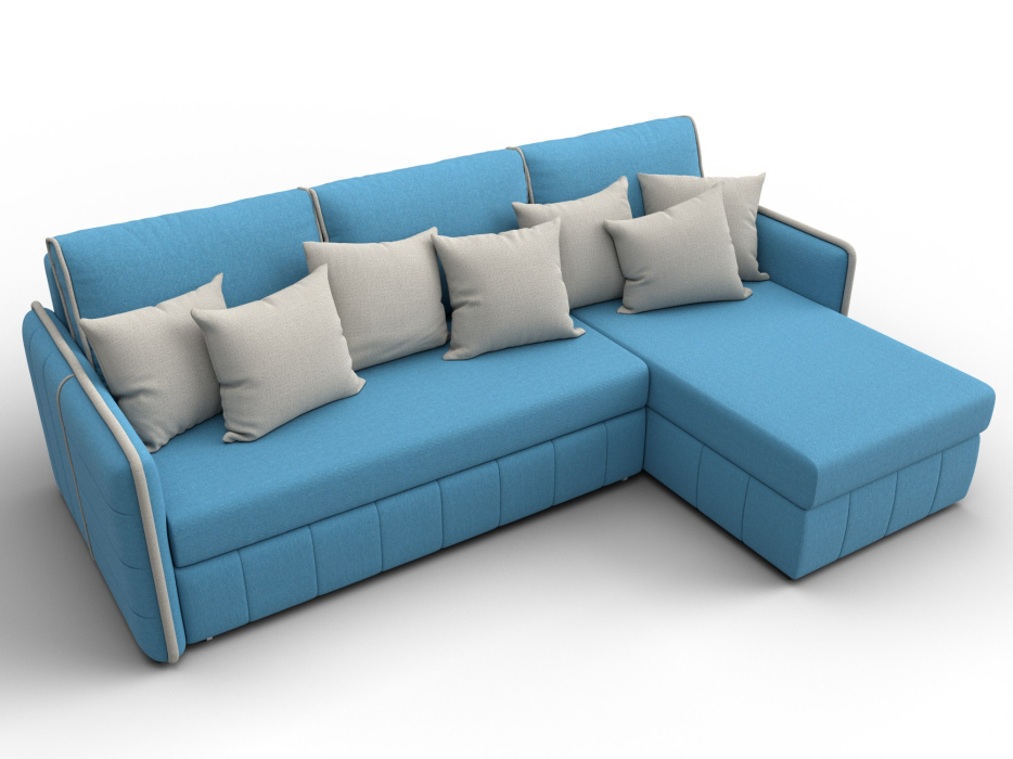 Диваны угловые в гостиную, Диван угловой Лига-078 угол универсальный, рогожка Амур