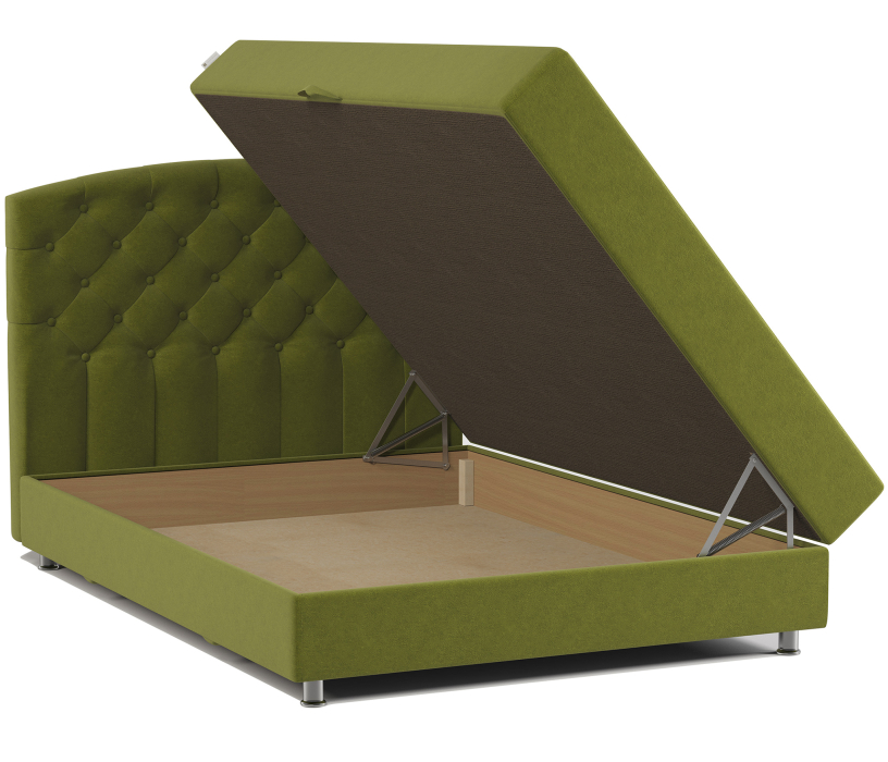 Мягкая кровать, Кровать тахта односпальная с подъемным механизмом и матрасом Премиум 100, велюр