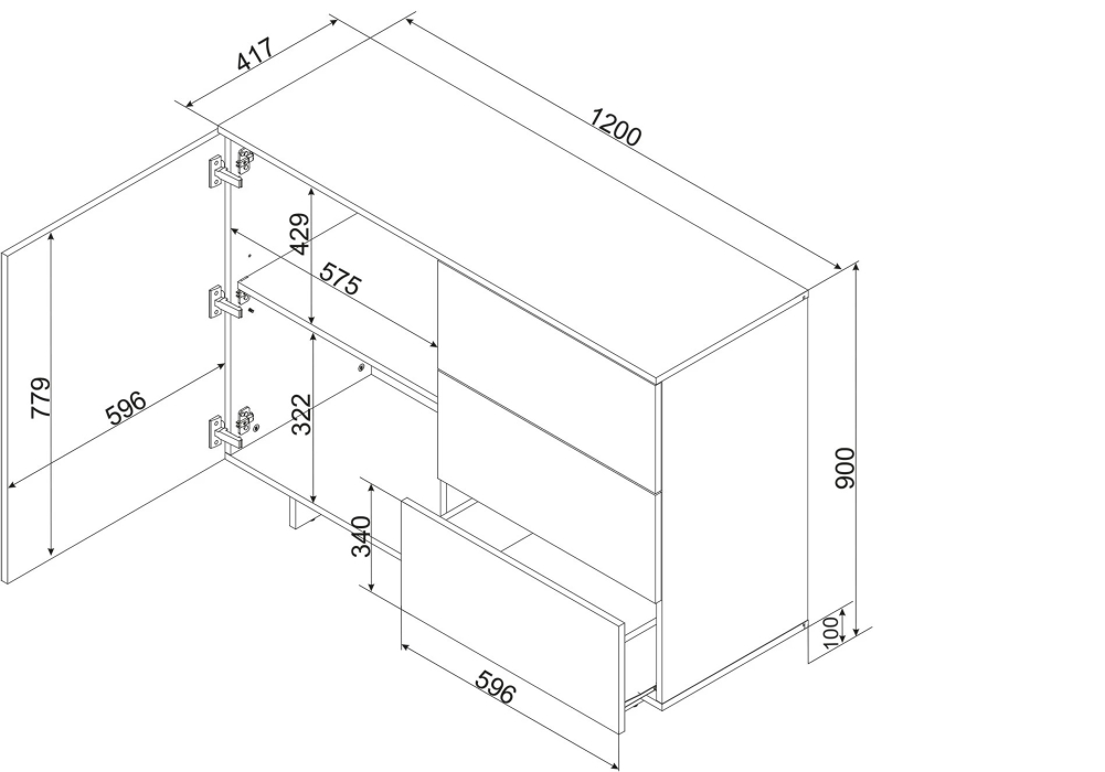 Комоды, Комод Алма-3