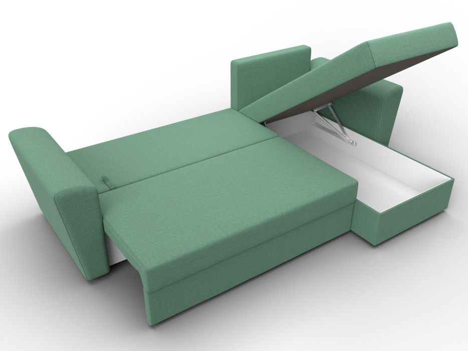 Диваны угловые в гостиную, Угловой диван Амстердам Лайт правый угол, рогожка Амур