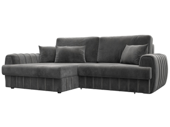 Диван угловой Лига-057 НПБ угол левый, велюр TOWER