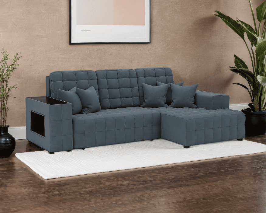 Диваны угловые в гостиную, Диван Мадрид Правый угол (Велюр)