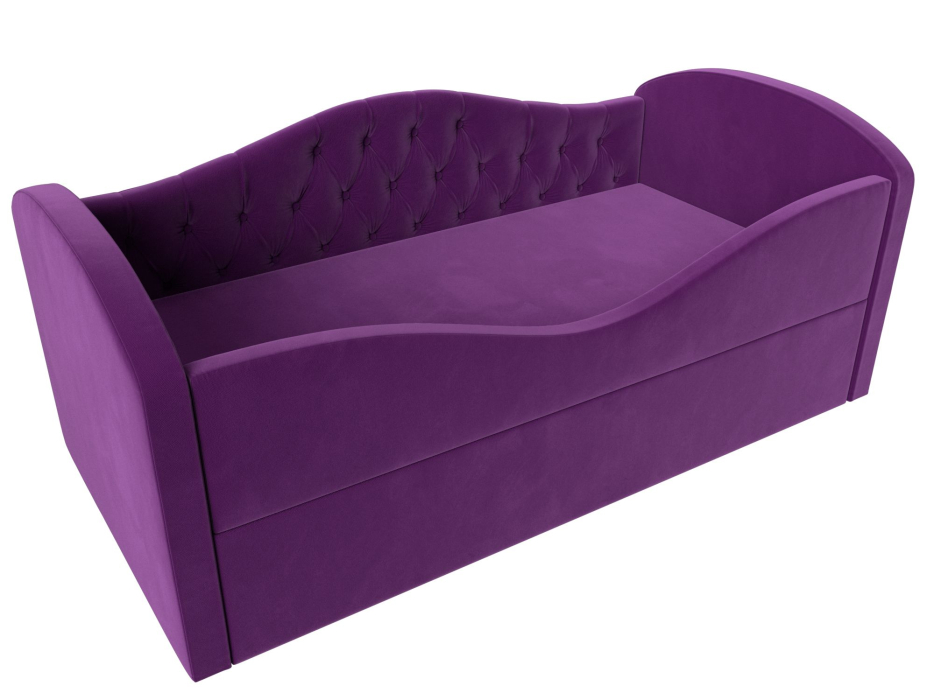 Кровати одноярусные, Детская кровать Сказка Люкс, микровельвет