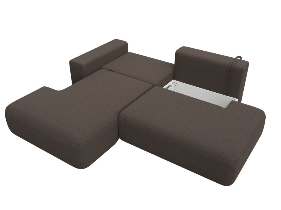 Диваны угловые в гостиную, Диван угловой Лига-036 НПБ Модерн левый угол, рогожка Амур