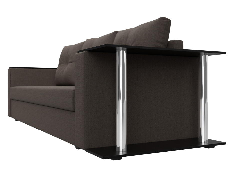 Диваны еврокнижки, Диван прямой Атланта со столом справа, рогожка Амур