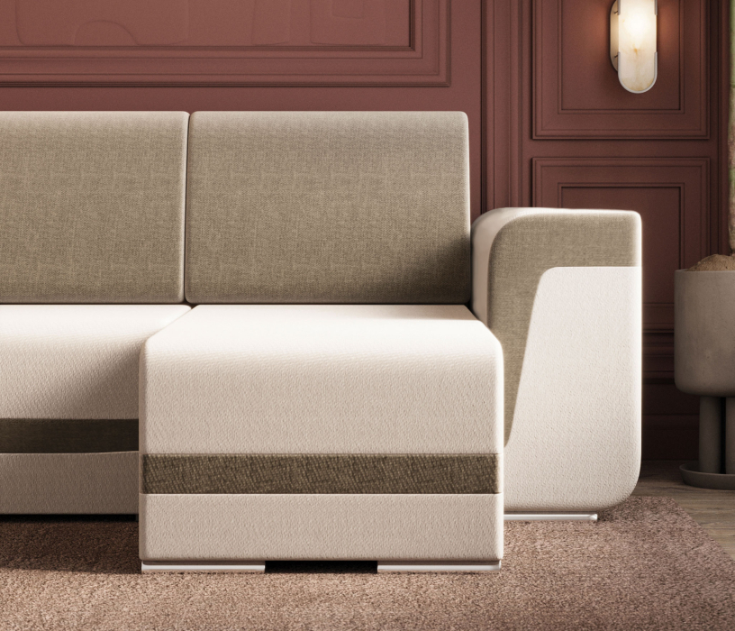 Диваны угловые в гостиную, Угловой диван-кровать Марракеш, велюр