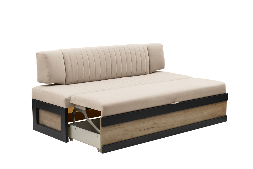 Диваны прямые кухонные, Прямой кухонный диван Парус 188 Дуб крафт серый