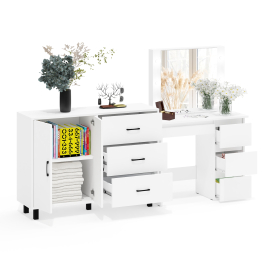 Комод-тумба 123-1204 и столик косметический с подсветкой и зеркалом Сура