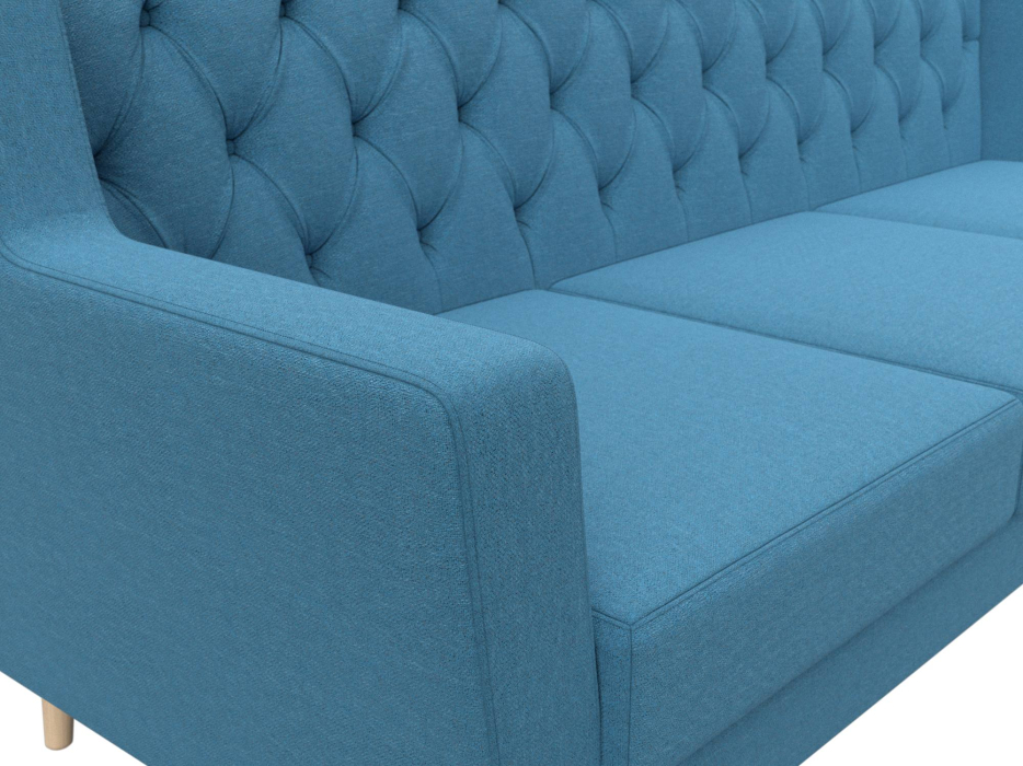 Диваны прямые кухонные, Диван кухонный прямой Брайтон 3 Люкс, рогожка Амур