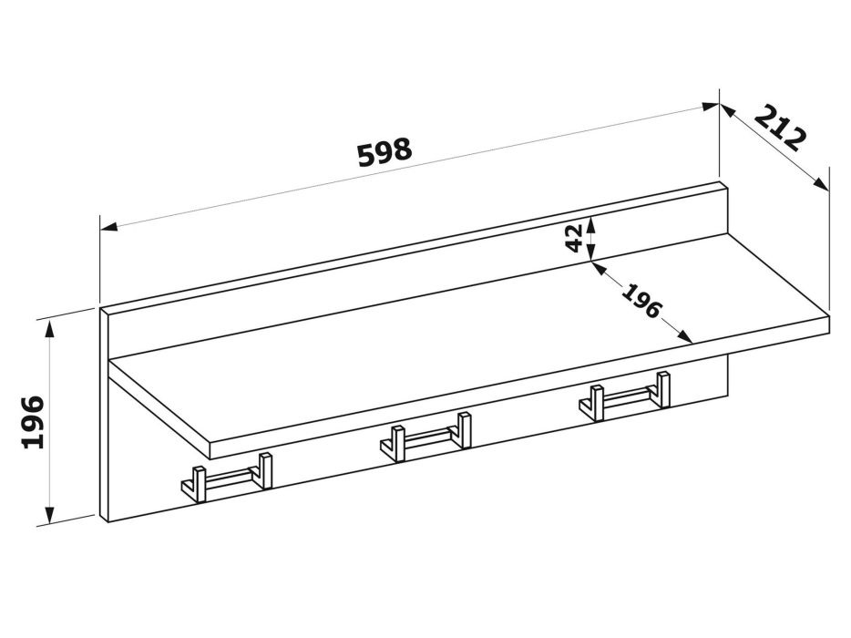 Настенные, Настенная вешалка ВШ-8