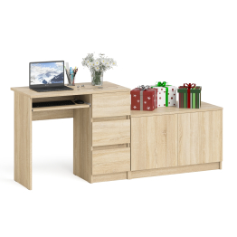 Тумба Мори МА900.1 и стол компьютерный МС-6 ящики справа