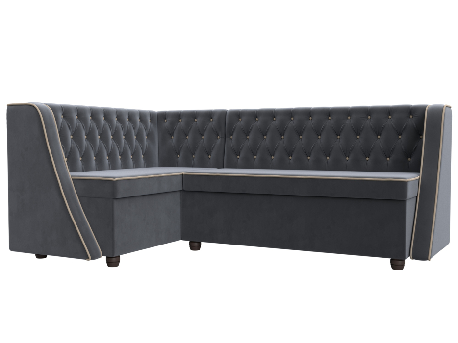 Диваны угловые кухонные, Кухонный угловой диван Лофт левый угол, велюр