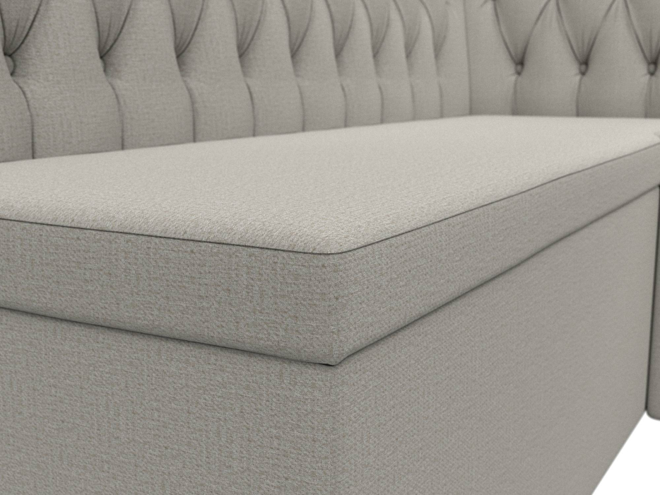 Кухонные уголки, Диван кухонный угловой Мирта правый угол, рогожка Амур