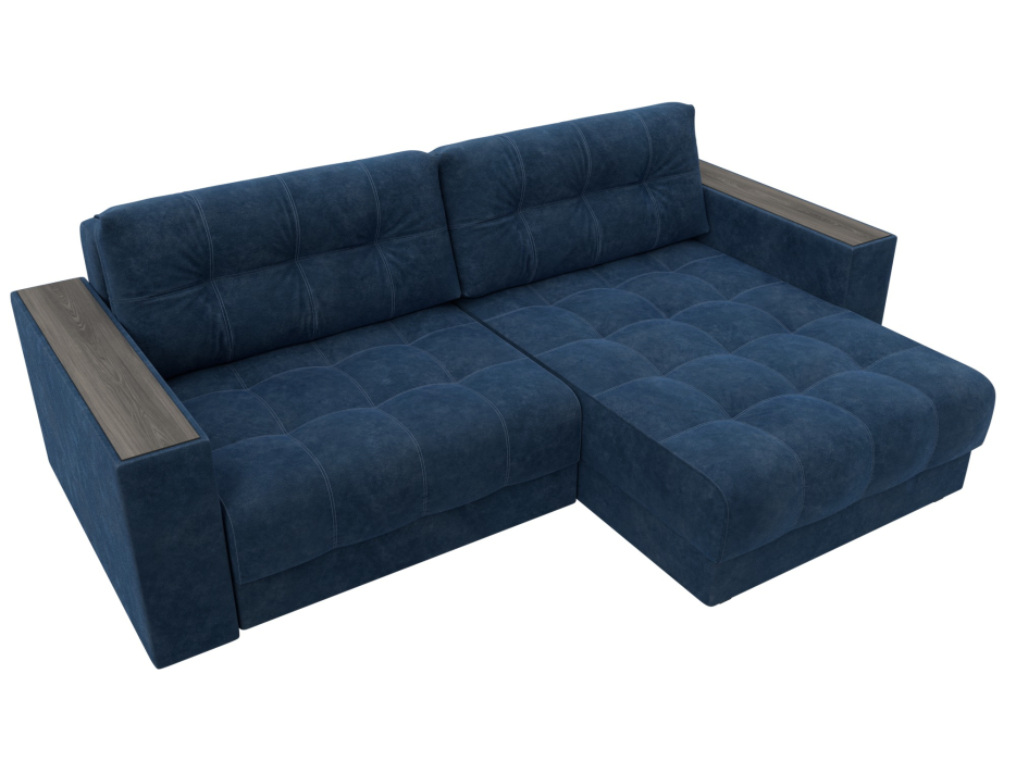 Дизайнерские диваны для гостиной, Диван угловой с декором Лига-049 НПБ, велюр BRUT