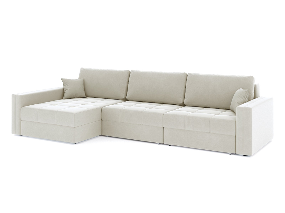 Диваны угловые в гостиную, Диван-кровать угловой Брест 3 секции еврокнижка, велюр