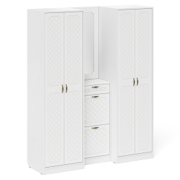 Модульная мебель в прихожую П-6 № 14 МДФ фрезеровка ромб