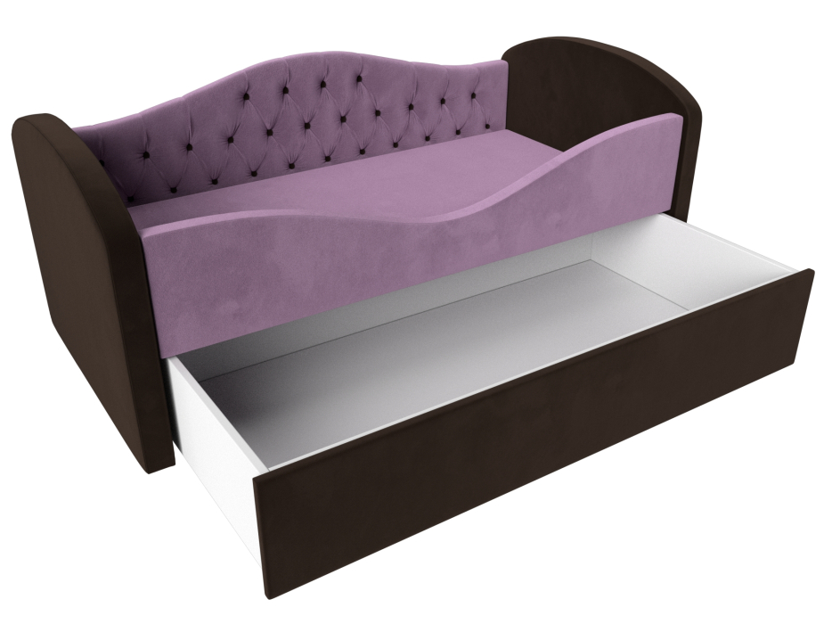 Кровати одноярусные, Детская кровать Сказка Люкс, микровельвет