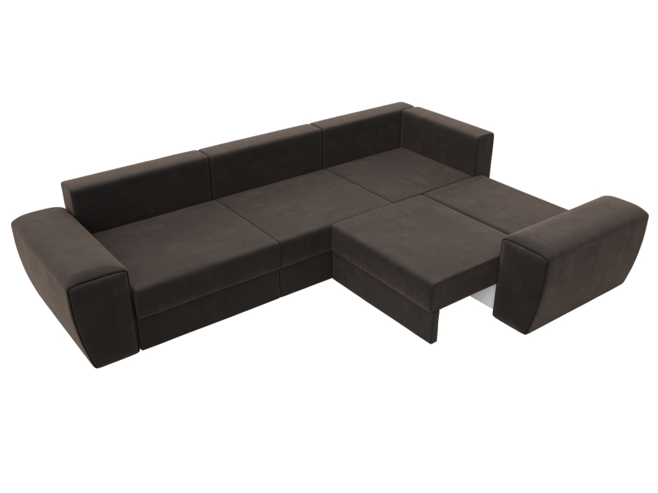 Диваны угловые в гостиную, Диван угловой Лига-008 Long правый, велюр